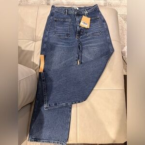NWT Reformation Alyssa Patch Pocket Jeans